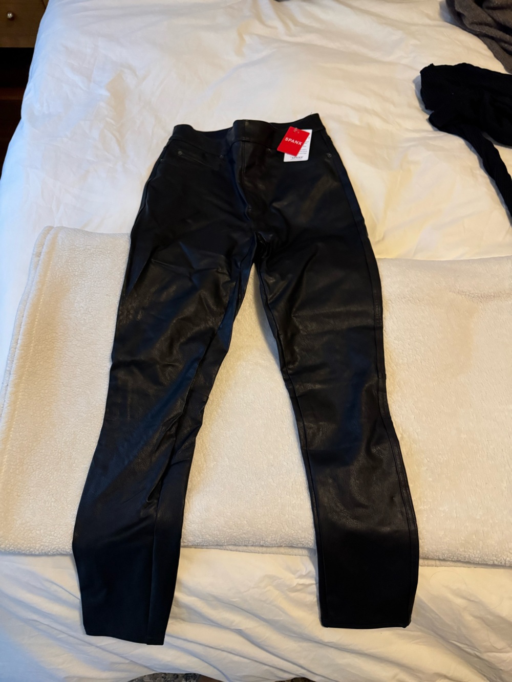 SPANX Woman’s Black Faux Leather Pants NWT
